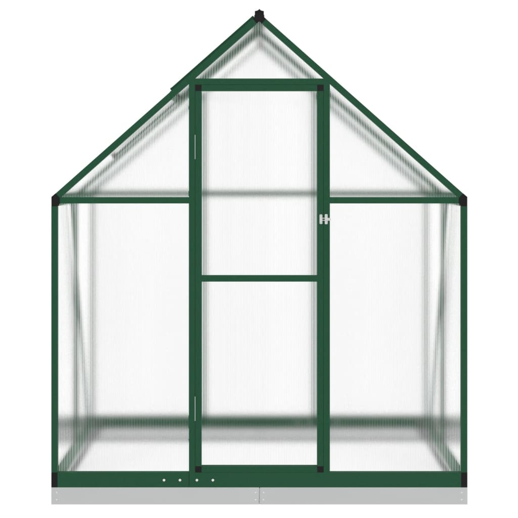 Greenhouse with Base Frame Green 169x114x202 cm Aluminium