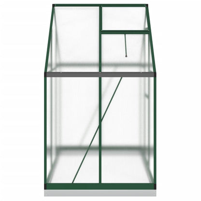 Greenhouse with Base Frame Green 169x114x202 cm Aluminium