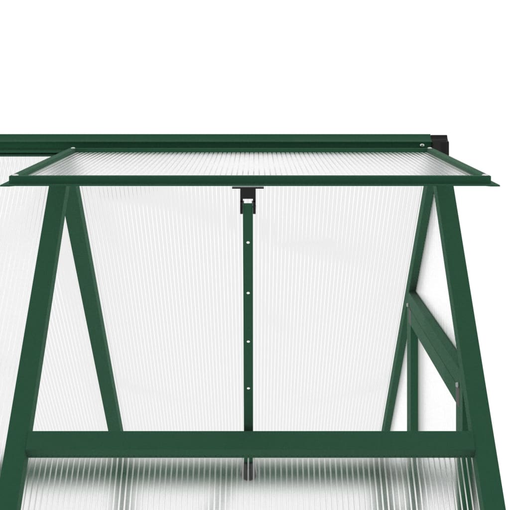 Greenhouse with Base Frame Green 169x114x202 cm Aluminium