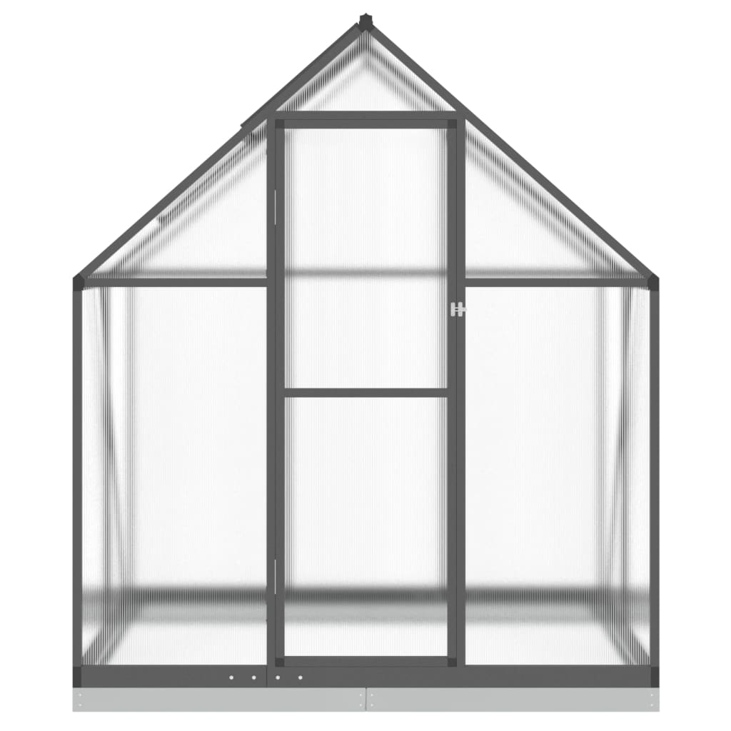 Greenhouse with Base Frame Anthracite 169x114x202 cm Aluminium