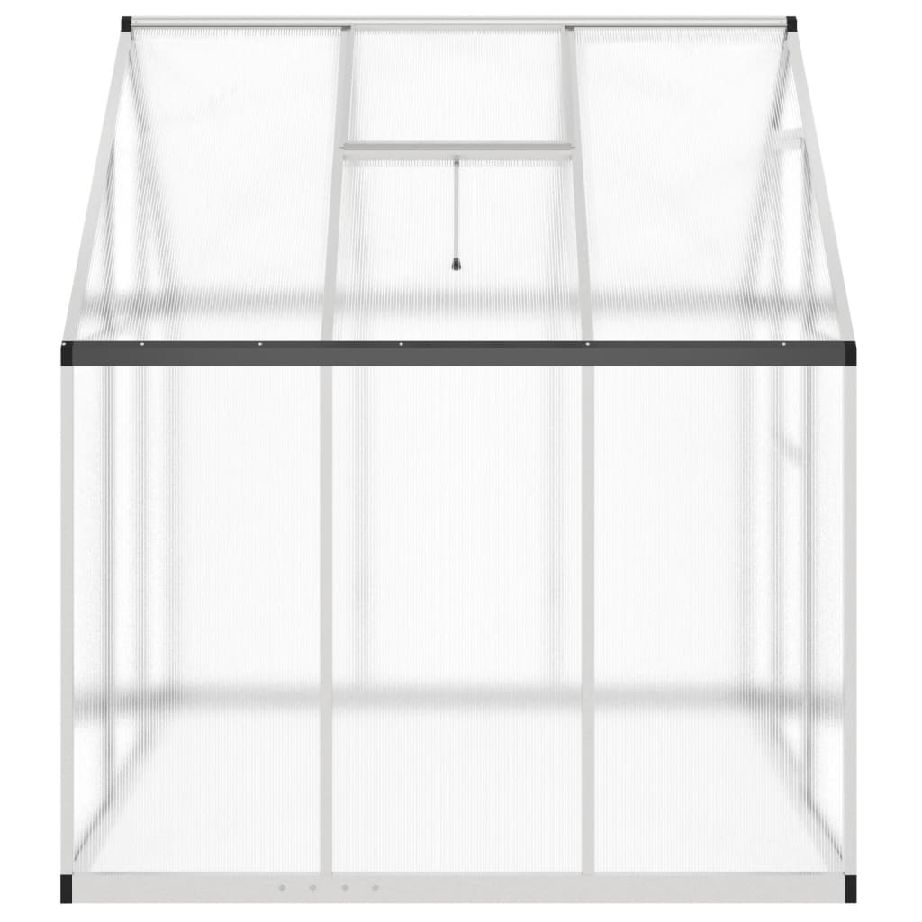 Greenhouse with Base Frame Silver 169x169x195 cm Aluminium