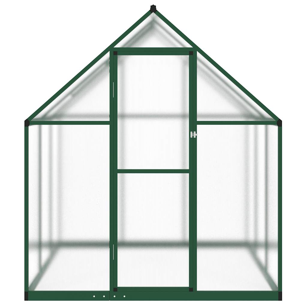 Greenhouse with Base Frame Green 169x169x195 cm Aluminium