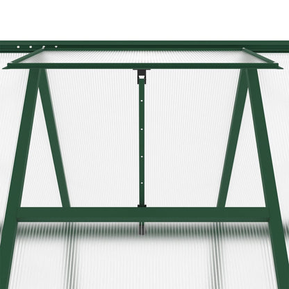 Greenhouse with Base Frame Green 169x169x195 cm Aluminium