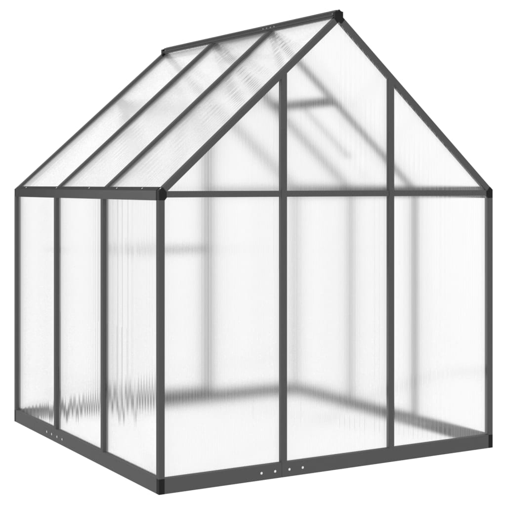 Greenhouse with Base Frame Anthracite 169x169x195 cm Aluminium