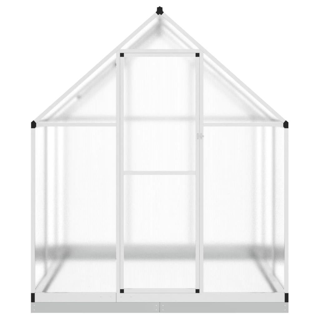 Greenhouse with Base Frame Silver 169x169x202 cm Aluminium