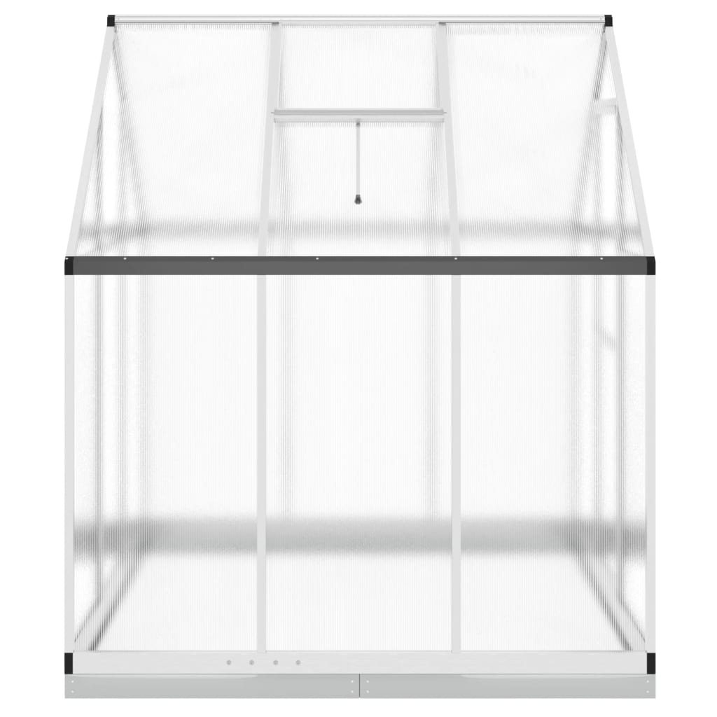 Greenhouse with Base Frame Silver 169x169x202 cm Aluminium