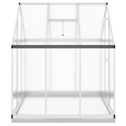 Greenhouse with Base Frame Silver 169x169x202 cm Aluminium