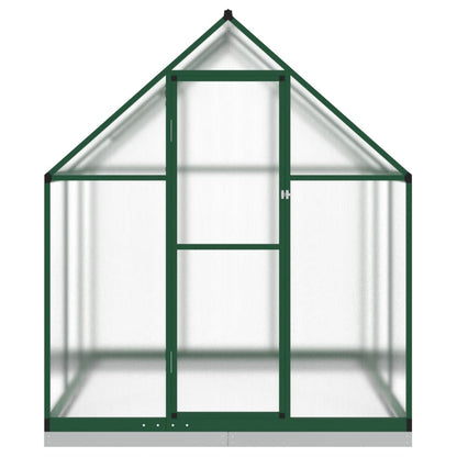 Greenhouse with Base Frame Green 169x169x202 cm Aluminium