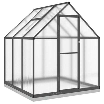 Greenhouse with Base Frame Anthracite 169x169x202 cm Aluminium