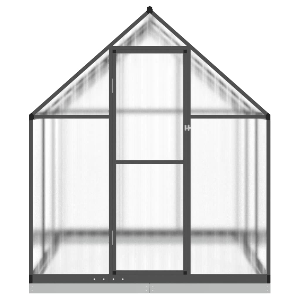 Greenhouse with Base Frame Anthracite 169x169x202 cm Aluminium