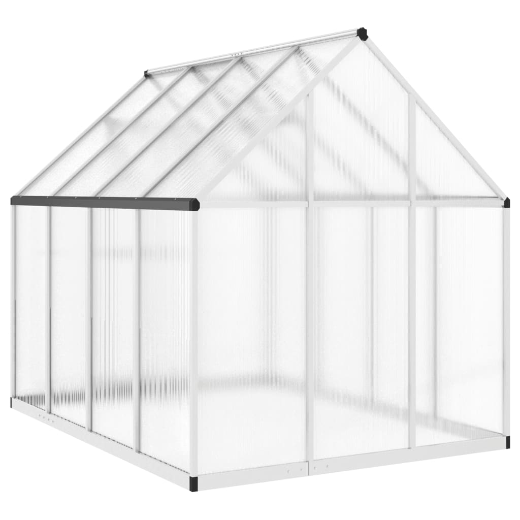 Greenhouse with Base Frame Silver 224x169x195 cm Aluminium