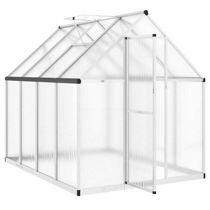 Greenhouse with Base Frame Silver 224x169x195 cm Aluminium