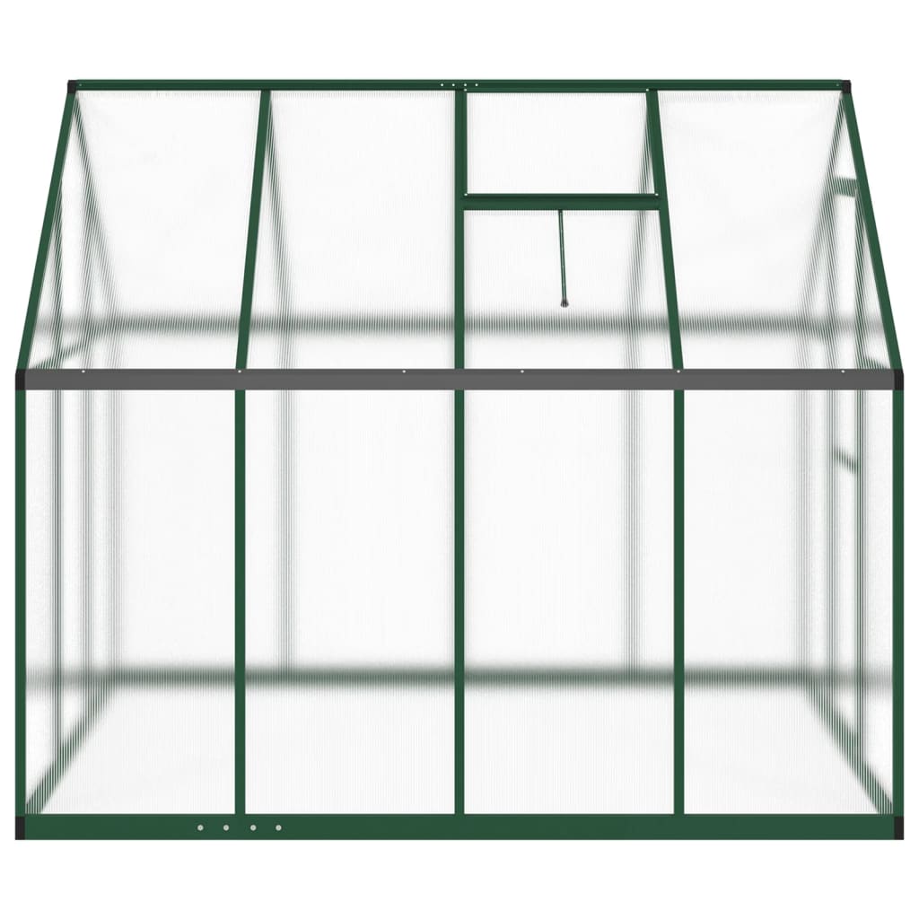 Greenhouse with Base Frame Green 224x169x195 cm Aluminium