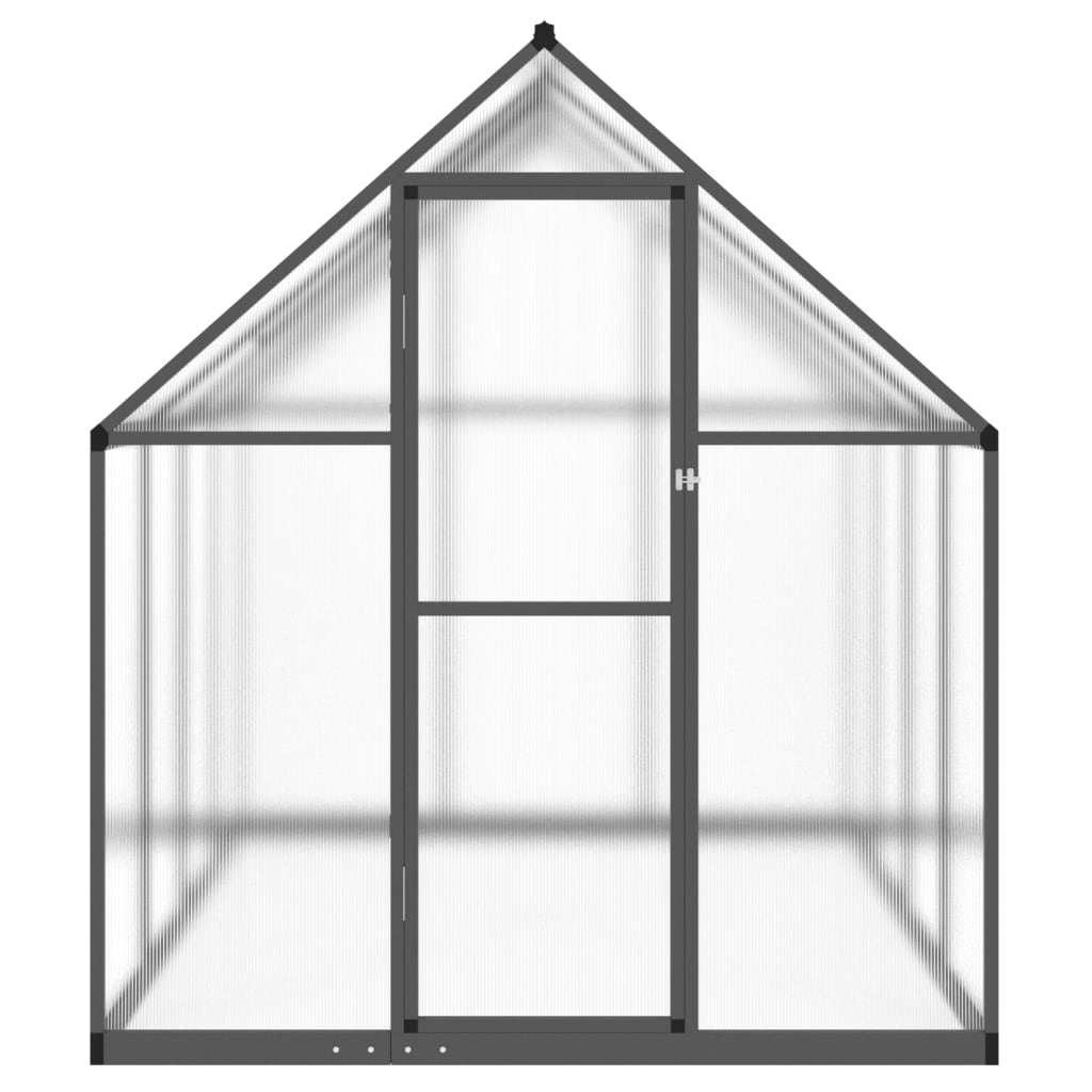 Greenhouse with Base Frame Anthracite 224x169x195 cm Aluminium