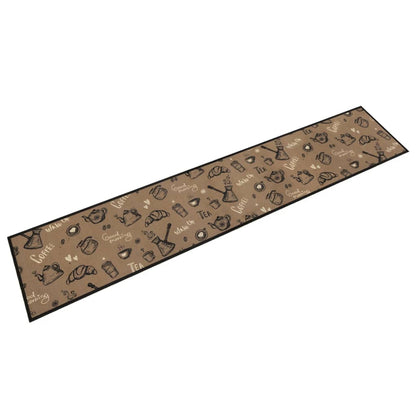 Kitchen Rug Washable Morning Brown 60x300 cm Velvet