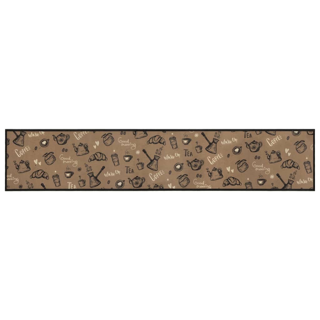 Kitchen Rug Washable Morning Brown 60x300 cm Velvet