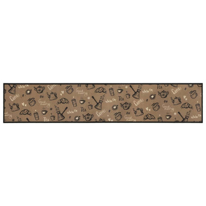 Kitchen Rug Washable Morning Brown 60x300 cm Velvet