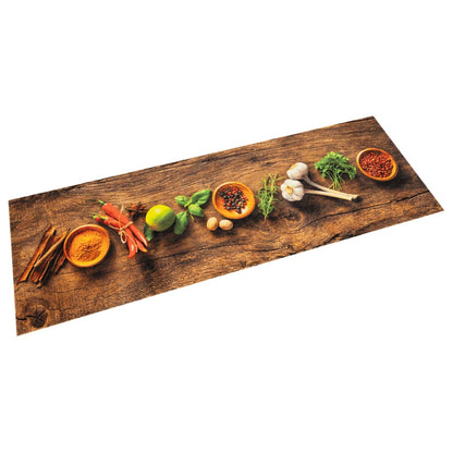 Kitchen Rug Washable Spices 45x150 cm Velvet