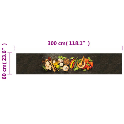 Kitchen Rug Washable Spices 60x300 cm Velvet