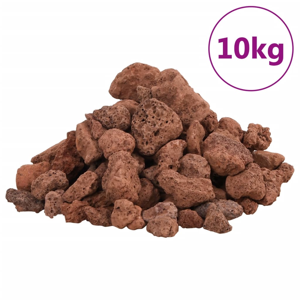 Volcanic Rocks 10 kg Red 1-2 cm