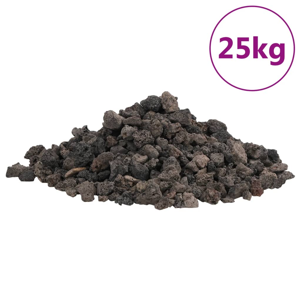 Volcanic Rocks 25 kg Black 1-2 cm