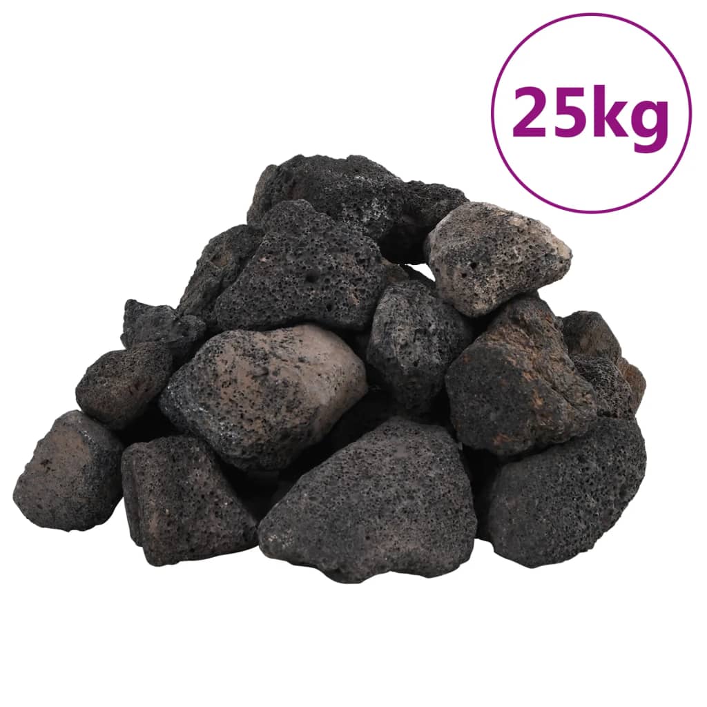 Volcanic Rocks 25 kg Black 5-8 cm