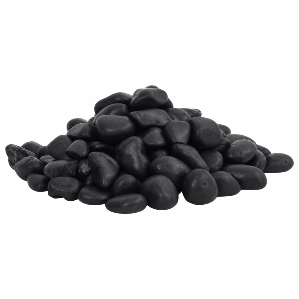 Polished Pebbles 10 kg Black 2-5 cm