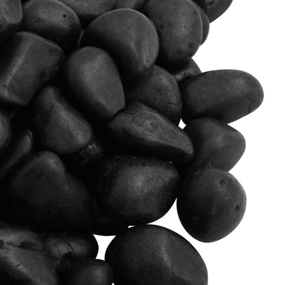 Polished Pebbles 25 kg Black 2-5 cm