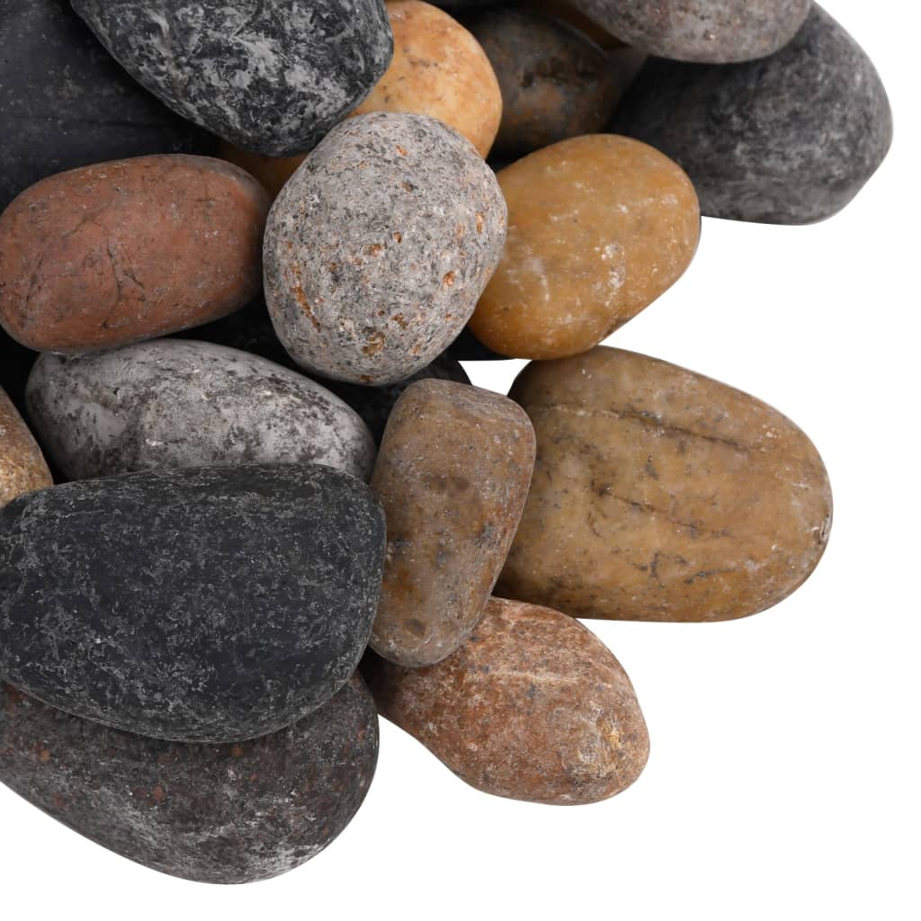 Polished Pebbles 25 kg Mixed Colour 5-8 cm