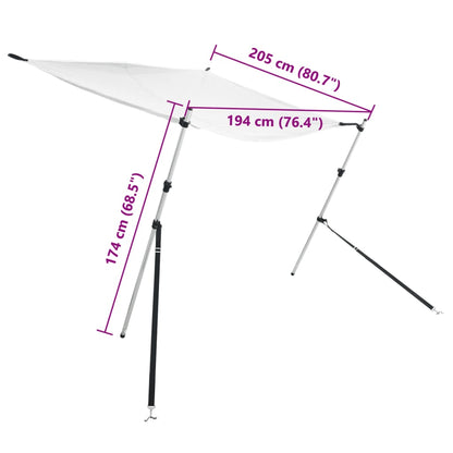 T-Top Shade Extension Set White 174x205x(115-194) cm