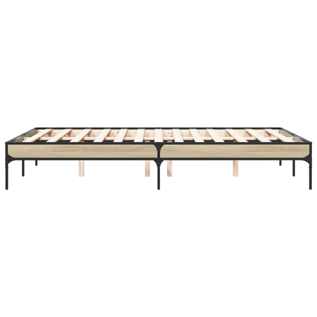 Bed Frame without Mattress Sonoma Oak 120x200 cm