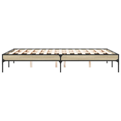 Bed Frame without Mattress Sonoma Oak 120x200 cm