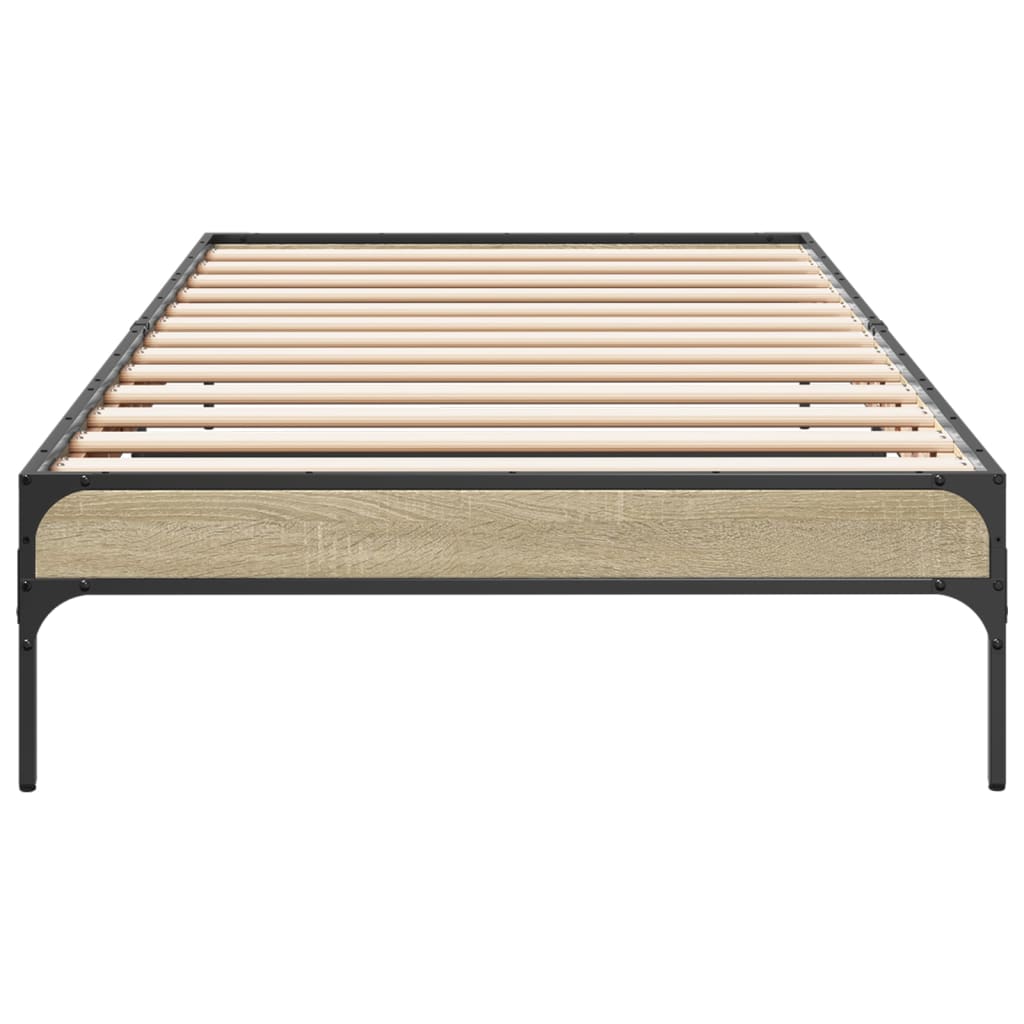 Bed Frame without Mattress Sonoma Oak 75x190 cm Small Single