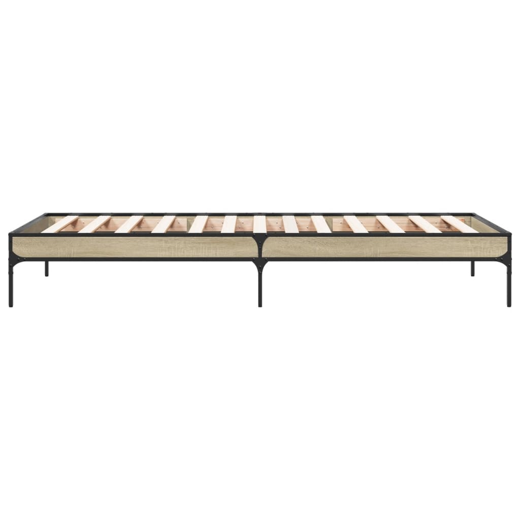 Bed Frame without Mattress Sonoma Oak 75x190 cm Small Single