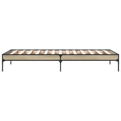 Bed Frame without Mattress Sonoma Oak 75x190 cm Small Single