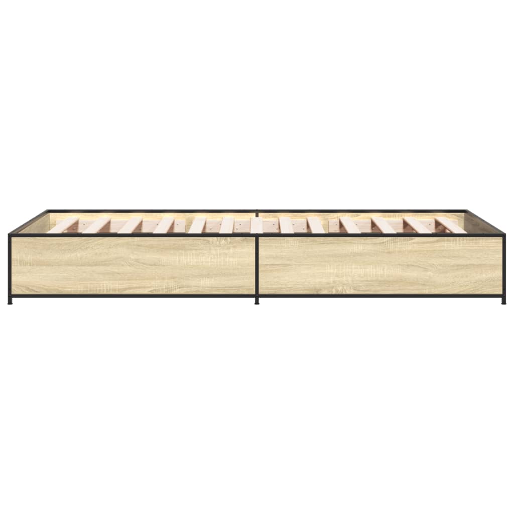 Bed Frame without Mattress Sonoma Oak 90x200 cm