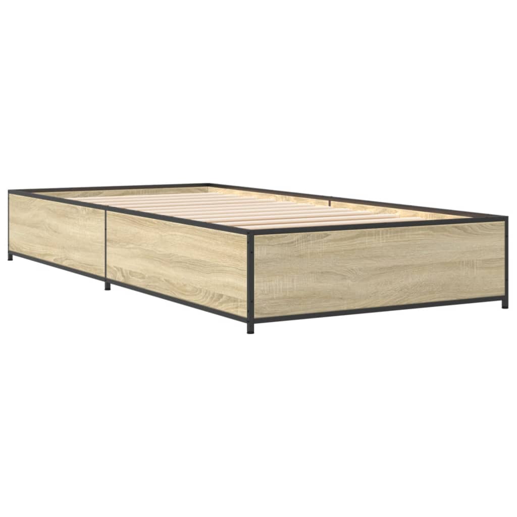 Bed Frame without Mattress Sonoma Oak 90x200 cm