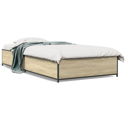 Bed Frame without Mattress Sonoma Oak 90x200 cm