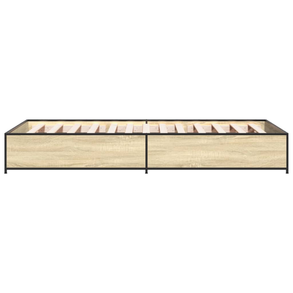 Bed Frame without Mattress Sonoma Oak 75x190 cm Small Single