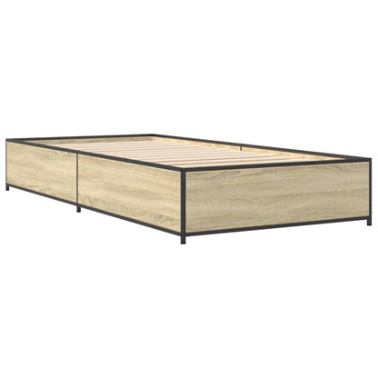 Bed Frame without Mattress Sonoma Oak 75x190 cm Small Single