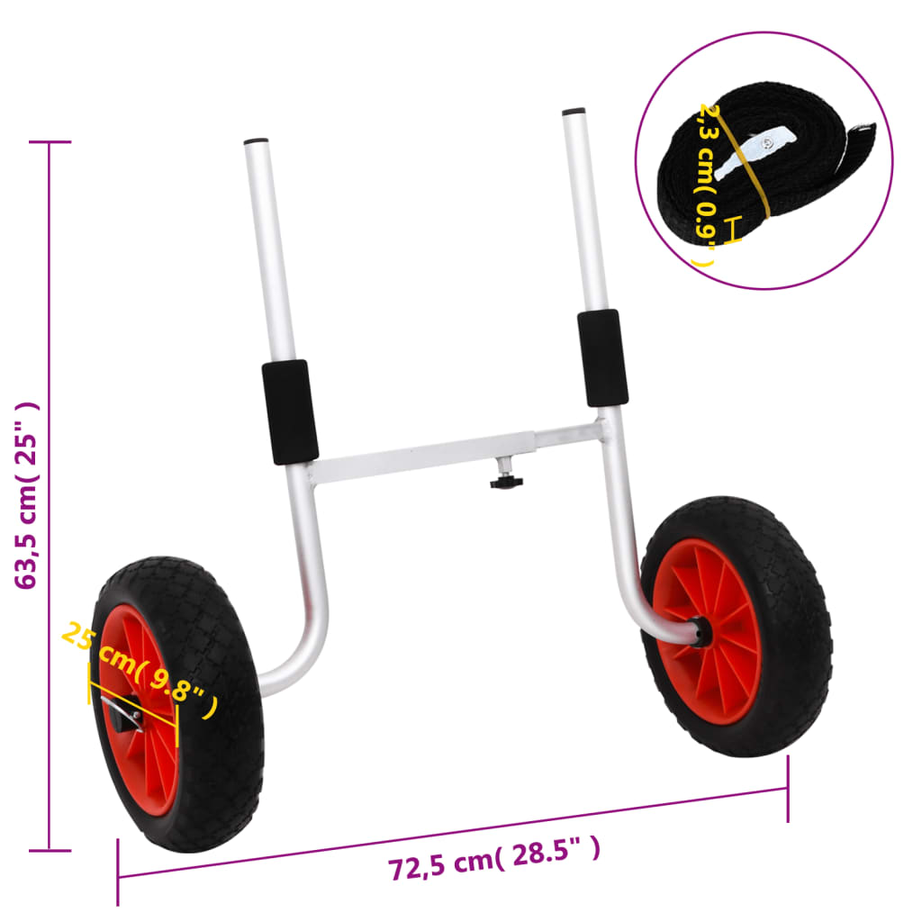 Kayak Trolley Detachable 100 kg Aluminium