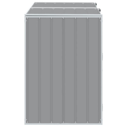 Wheelie Bin Storage for Double Bins Grey 144x81x113 cm Steel