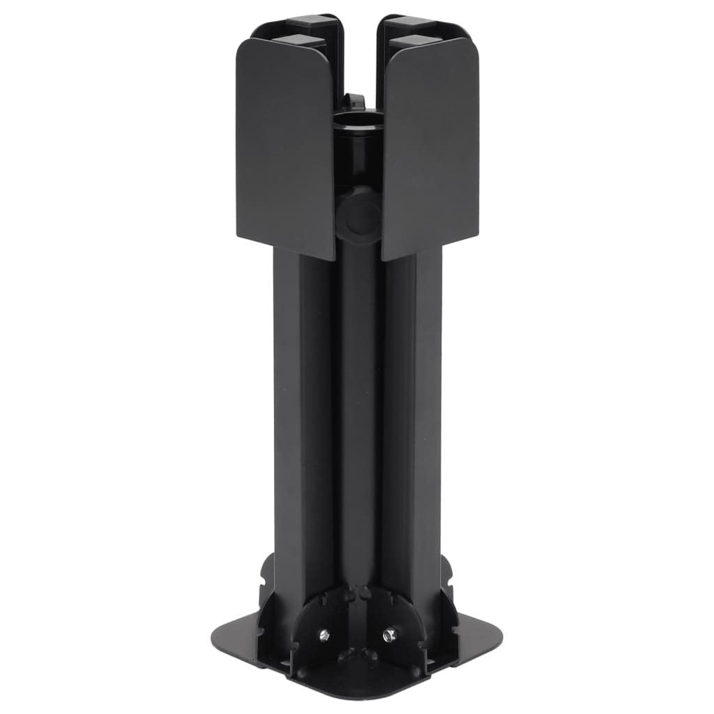 Parasol Base Foldable for Ø38/48 mm Pole Glossy Black Steel