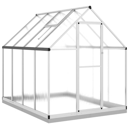 Greenhouse with Base Frame Silver 224x169x202 cm Aluminium