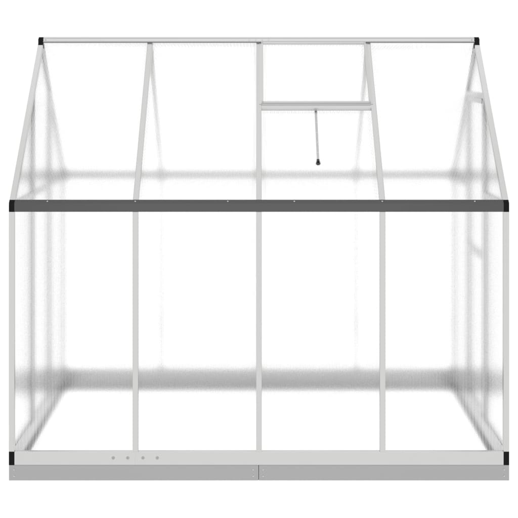 Greenhouse with Base Frame Silver 224x169x202 cm Aluminium