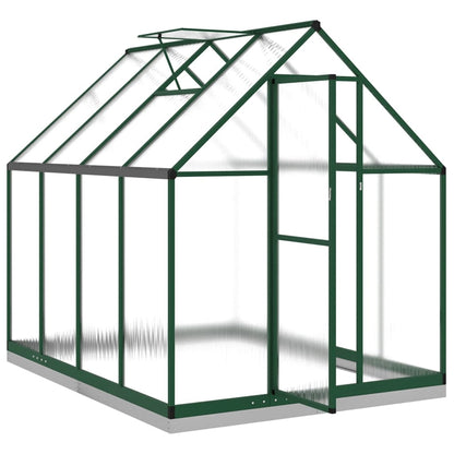 Greenhouse with Base Frame Green 224x169x202 cm Aluminium