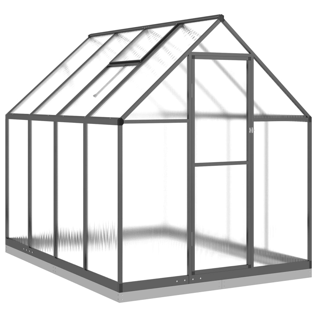 Greenhouse with Base Frame Anthracite 224x169x202 cm Aluminium