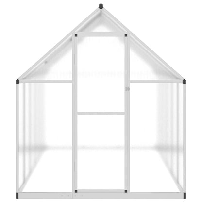 Greenhouse with Base Frame Silver 334x169x195 cm Aluminium