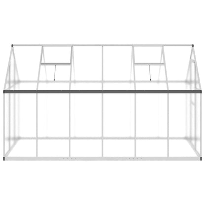 Greenhouse with Base Frame Silver 334x169x195 cm Aluminium