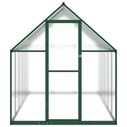 Greenhouse with Base Frame Green 334x169x195 cm Aluminium